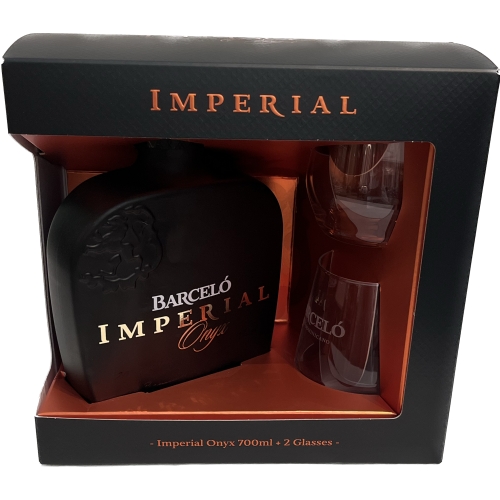 Rum Barcelo Imperial Onyx 70cl + 2 glazen