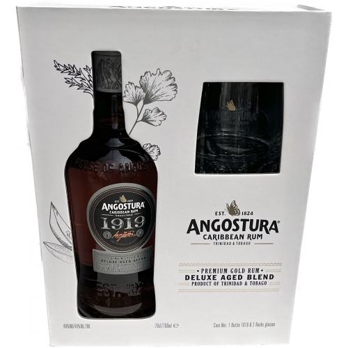 Rum Angostura 1919 70cl geschenkverpakking + 2 glazen