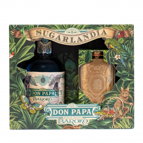 Rum Don Papa Baroko 70 cl + Hipflask